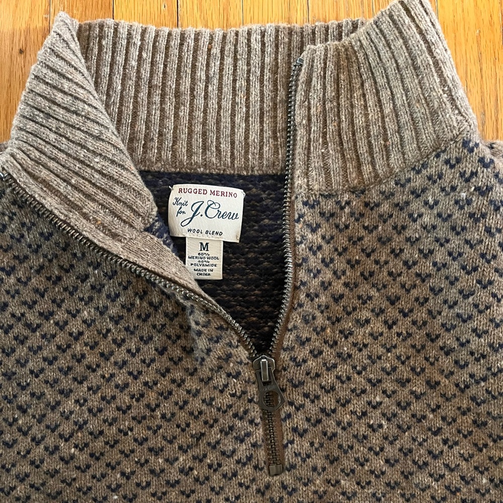 J. Crew Brown Rugged Merino Sweater